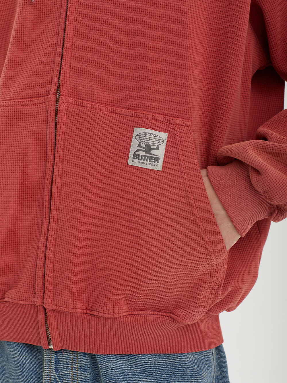 Мужская Толстовка Faded Waffle Zip-thru