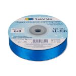 Лента атласная 2-сторонняя 20.0 мм / 33±2 метра, №040 синий, Gamma AL-20D