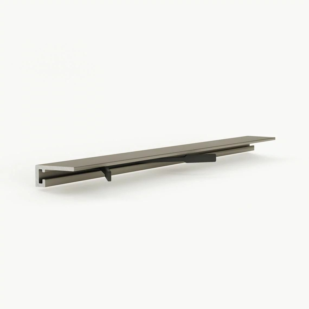 Микроплинтус светлый шампань анодированный алюминиевый Laconistiq Micro 19 ARM 19x5.5x2450 мм