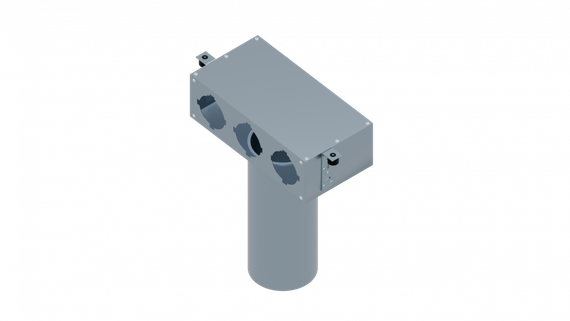 Flexag PCP-125/90x3 пленум вентиляционный потолочный, D125, на 3 выxода, L=300 мм