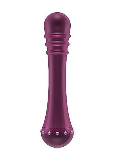 Вибратор с ребристой головкой The Emerald Purple - 16,3 см. (Цвет: фиолетовый)