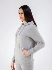 Худи без начеса с капюшоном однотонное модное