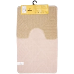 Комплект ковриков для ванной и туалета Bee Tex 55x90 + 45x55 латте.МС 3-003