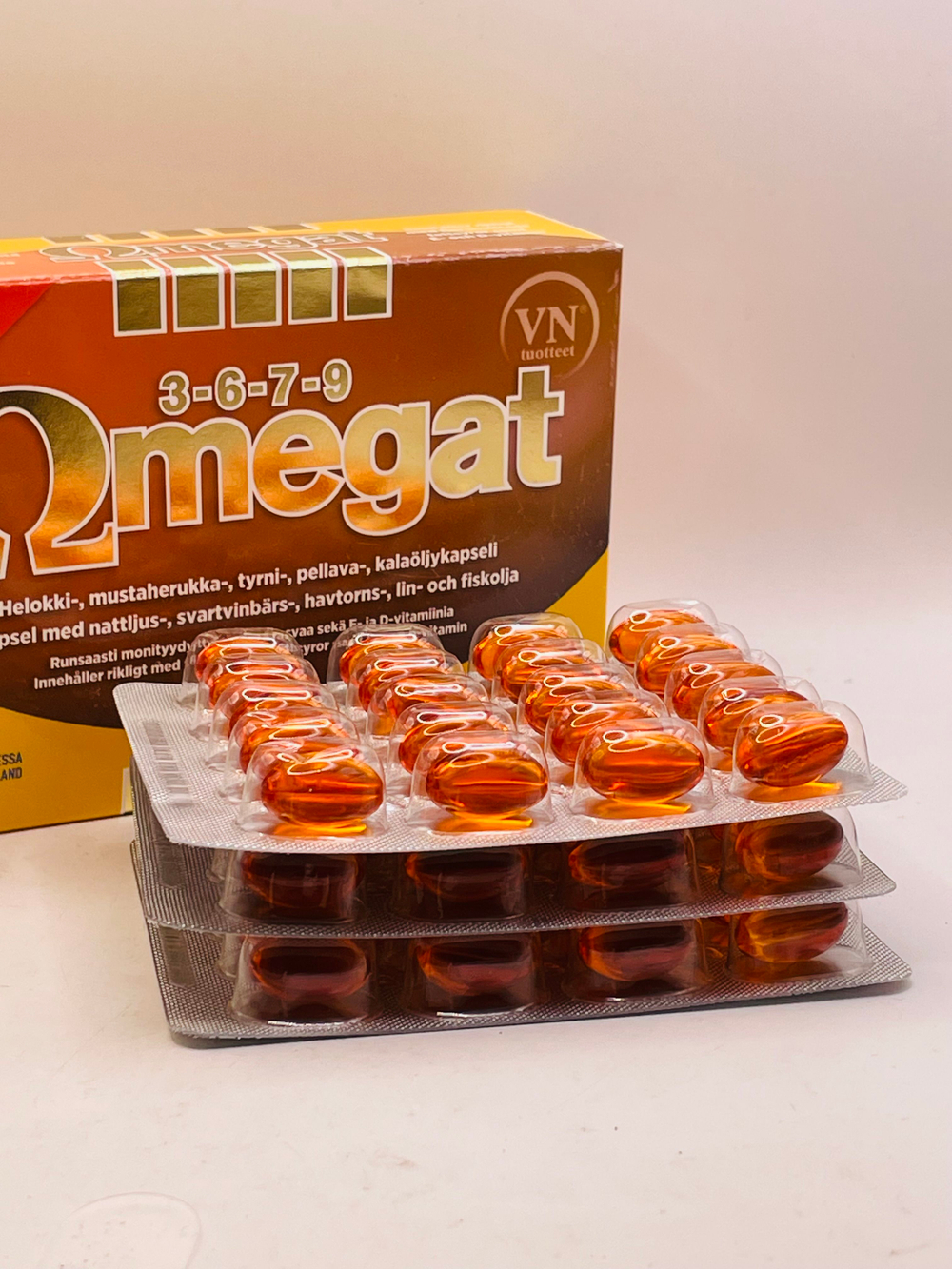 Омега 3-6-7-9 жирные кислоты Via Naturale Omegat 3-6-7-9, 60 Капсул (из Финляндии)