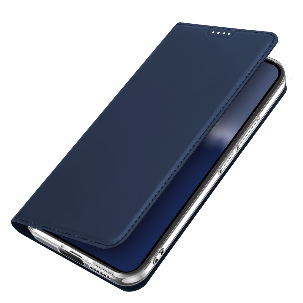 Чехол книжка из кожи синего цвета для смартфона Sharp Aquos R11, серия Skin Pro Series от Dux Ducis