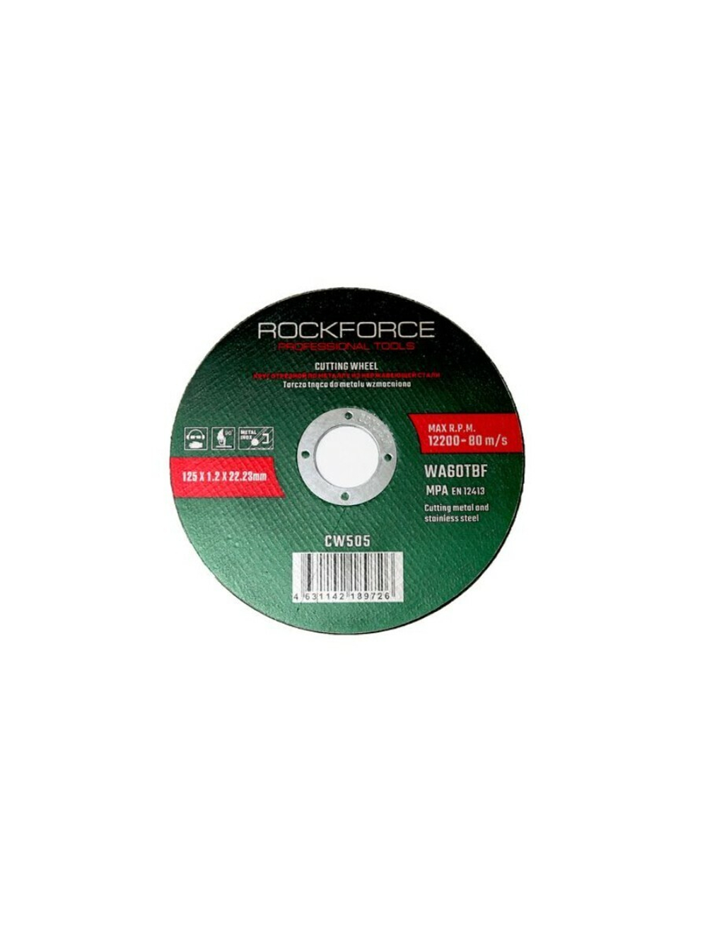 Круг отрезной по металлу 115x3.2x22.23мм RockForce##Rock FORCE RF-CW104