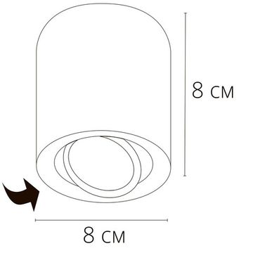 Накладной точечный светильник GU10 A5645PL-1WH чёрный Beid Arte lamp