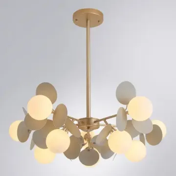 Потолочный светильник 10*G9 A1369SP-10GY золото/серый Peacock Arte Lamp