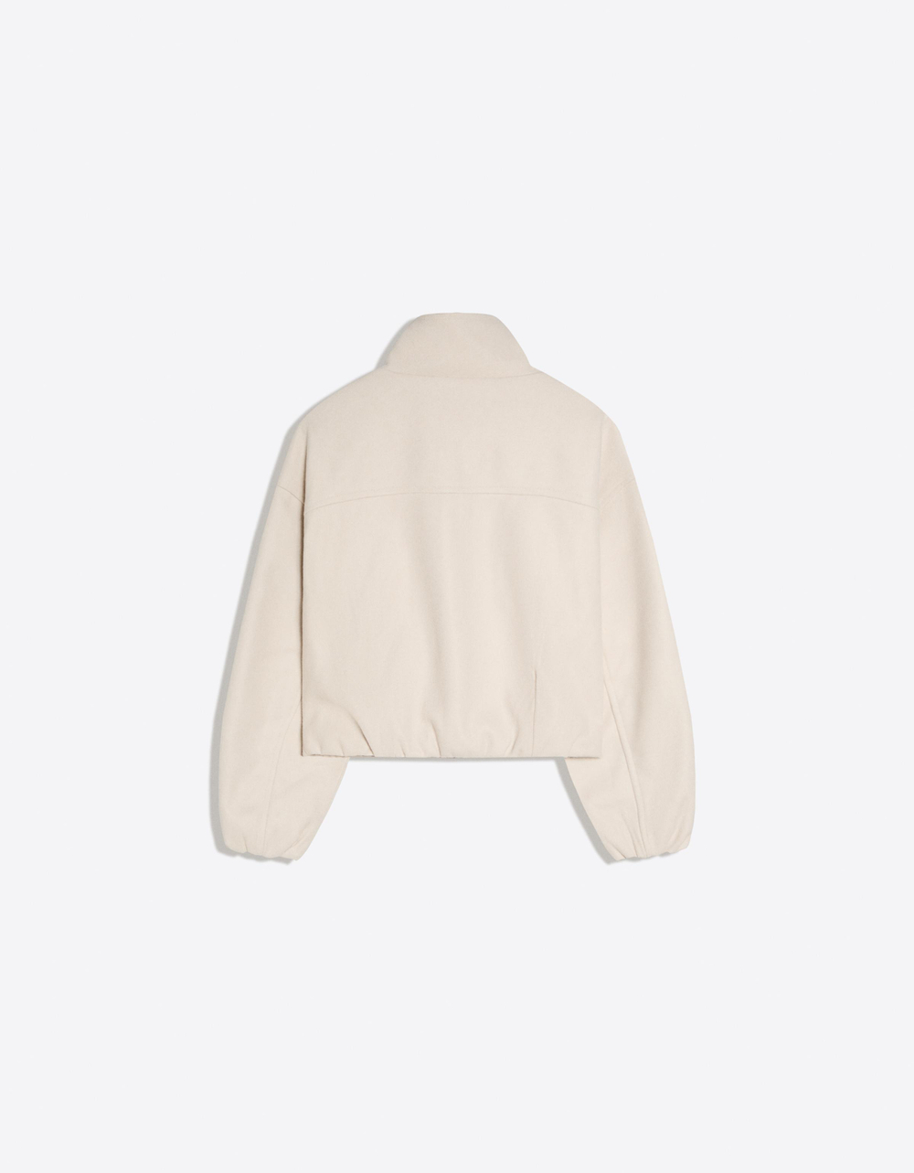 Женская куртка из фетра со сборкой по низу - BERSHKA