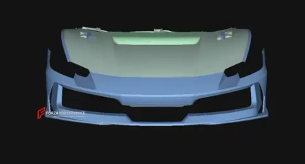Карбоновый передний бампер для Ferrari 296 GTS GTB переделка в Speciale Феррари
