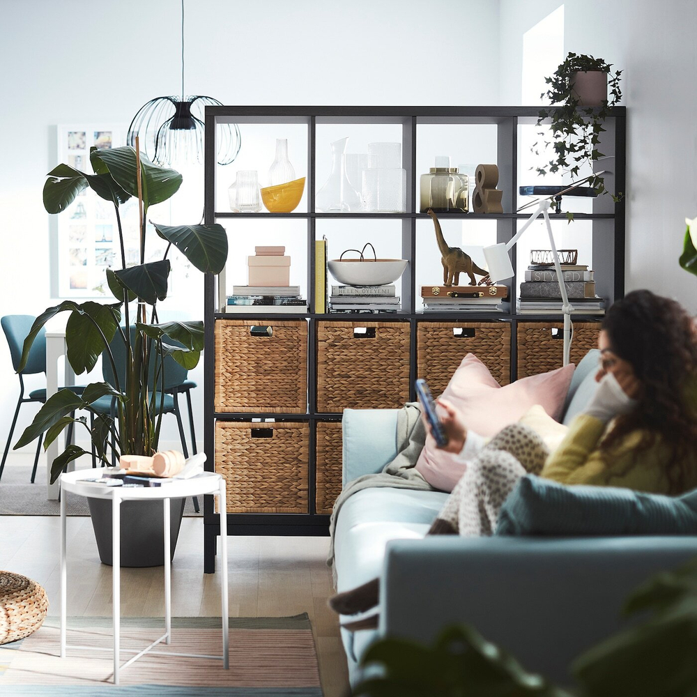 IKEA KALLAX (ИКЕА КАЛЛАКС) — Подрамник, черный, 146x39x18 см, фото 5