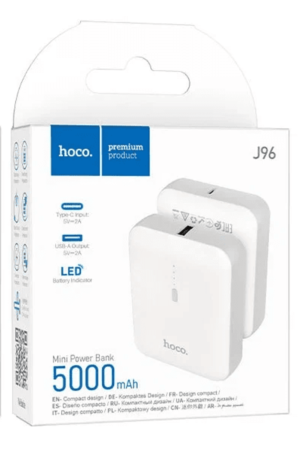 Powerbank Hoco J96 5000mAh 1USB белый