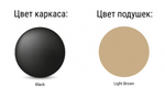 Кресло пластиковое с подушками Siesta Contract Portofino Lounge, черный, светло-коричневый