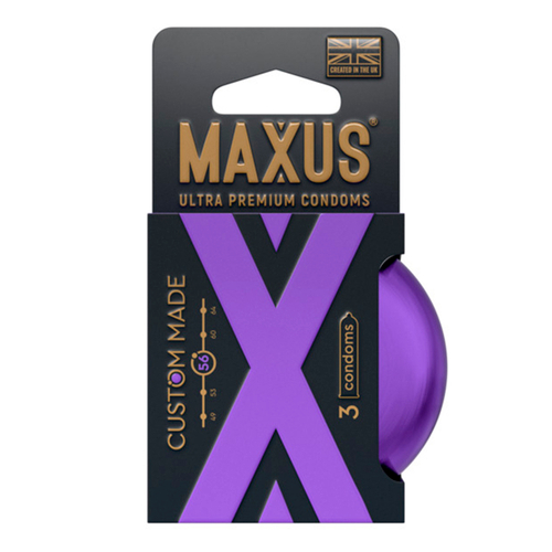 Премиальные увеличенные презервативы №3 в железном кейсе Maxus Custom Made 56 X-Edition 3шт
