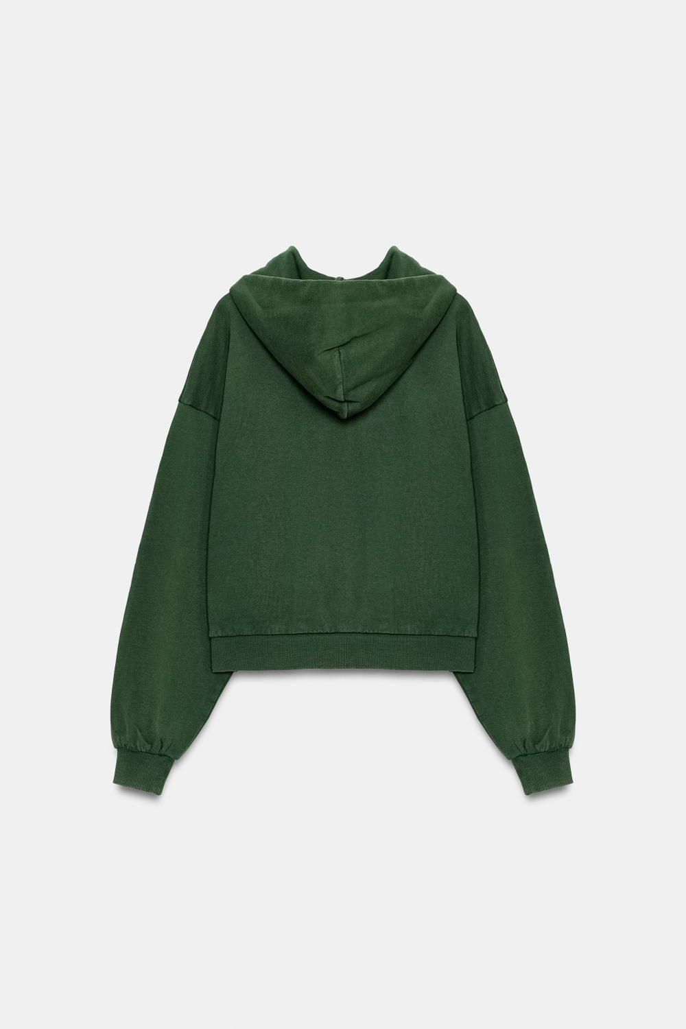ТОЛСТОВКА С МОЛНИЕЙ С ЭФФЕКТОМ ПОТЕРТОСТИ — ZARA