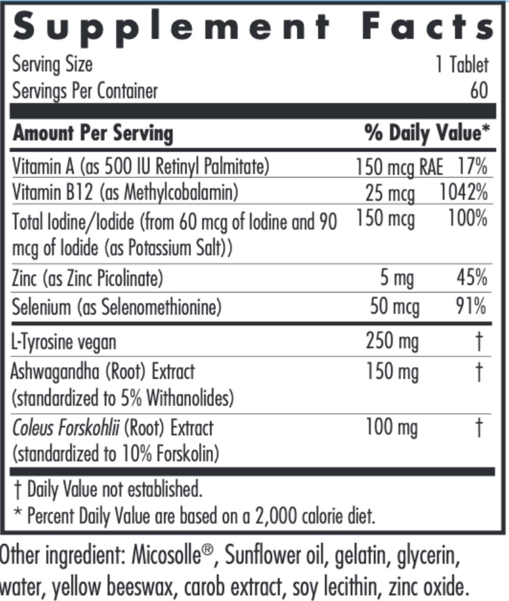 Thyroid Nutrition With Iodoral® 60 таблеток Allergy Research Group