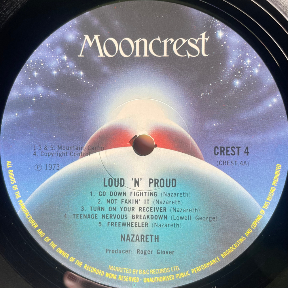 Nazareth ‎– Loud'N'Proud (Англия 1973г.)