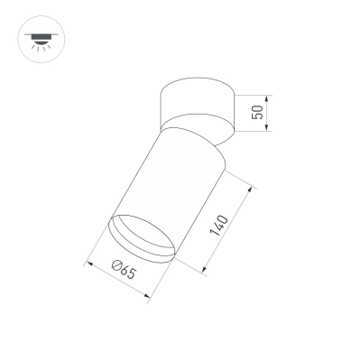 Светильник SP-POLO-SURFACE-FLAP-R65-8W Warm3000 (WH-WH, 40 deg) (Arlight, IP20 Металл, 5 лет)