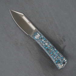 Нож складной Kunwu GEEZER Blue CF (Старичок)
