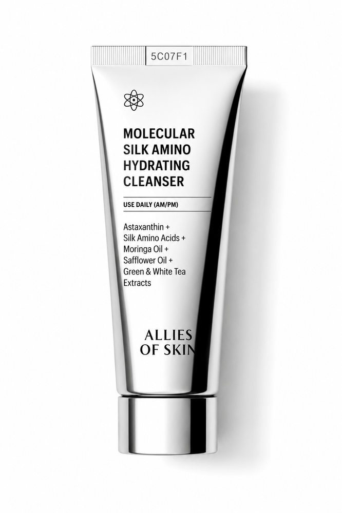 ALLIES OF SKIN Молекулярное очищающее средство с аминокислотами шелка Molecular Silk Amino Hydrating Cleanser, 100 мл