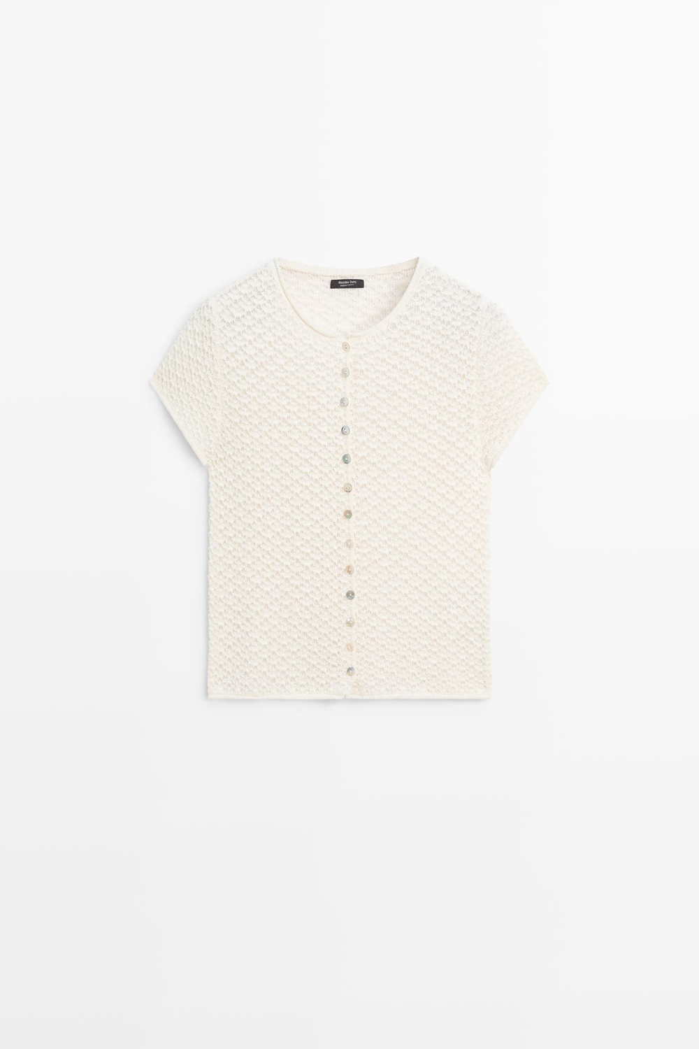 Massimo Dutti Вязаный кардиган, кремовый