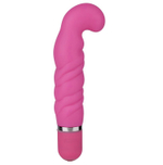 Розовый вибромассажёр с загнутым кончиком NEON ULTRA CLIMAX PINK - 11,4 см. (Цвет: розовый)