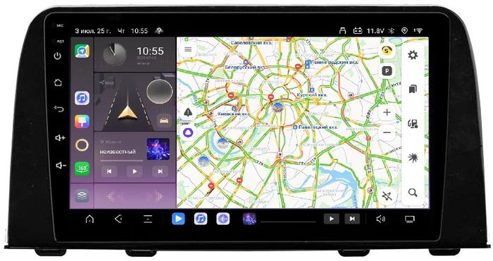 Магнитола для Honda CR-V 2017+ - Kuberg QLed, Android 13, Быстрейшая, CarPlay, SIM-слот