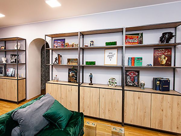 Стеллажи Loft из металла и ЛДСП Стеллажи Loft из металла и ЛДСП