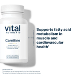 Vital Nutrients, Карнитин, 60 веганских капсул (500 мг на капсулу)