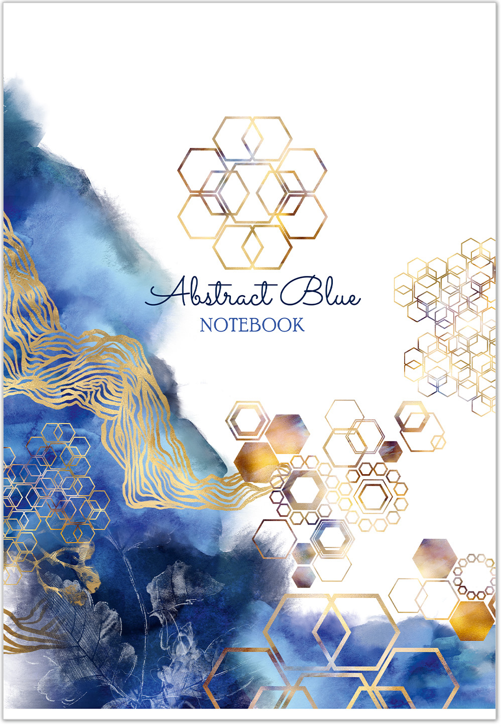 Тетрадь общая А4 60л., ABSTRACT BLUE, обложка - мелов.картон+сплошной УФ лак, скрепка