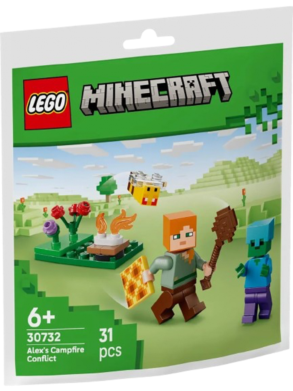 Конструктор LEGO Minecraft Схватка у костра Alex's Campfire Conflict