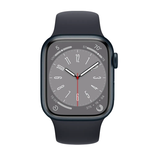 Умные часы Apple Watch Series 8 GPS, 41mm, Aluminium Case with Sport Band M/L, Midnight (Тёмная ночь)