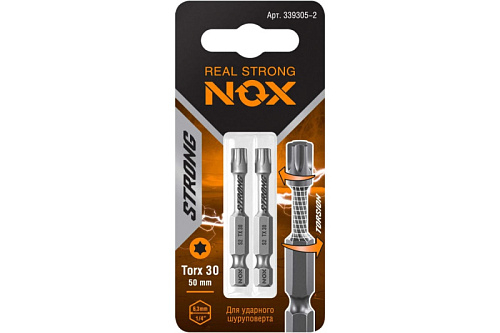 Бита Tx20х50 torsion E6,3 STRONG, бокс (10 шт) Nox