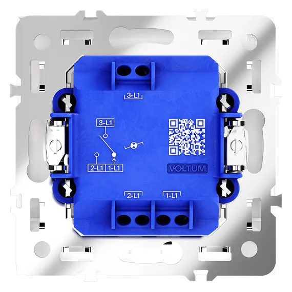 Проходной переключатель одноклавишный с подсветкой Voltum S70 Кашемир VLS010403