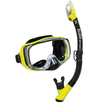 Набор маска+трубка в сумке TUSA Sport UCR-3325P черный/желтый