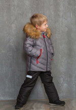 Комплект Айсберг р-р 104 серый/черный иск.мех