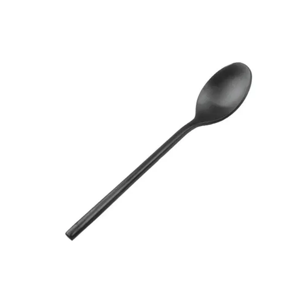 Ложка кофейная 11,5 см матовая черный цвет Black Sapporo PVD P.L. - Davinci [12]