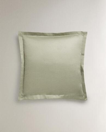 ZARA HOME САТИНОВАЯ НАВОЛОЧКА, ЗЕЛЕНЫЙ