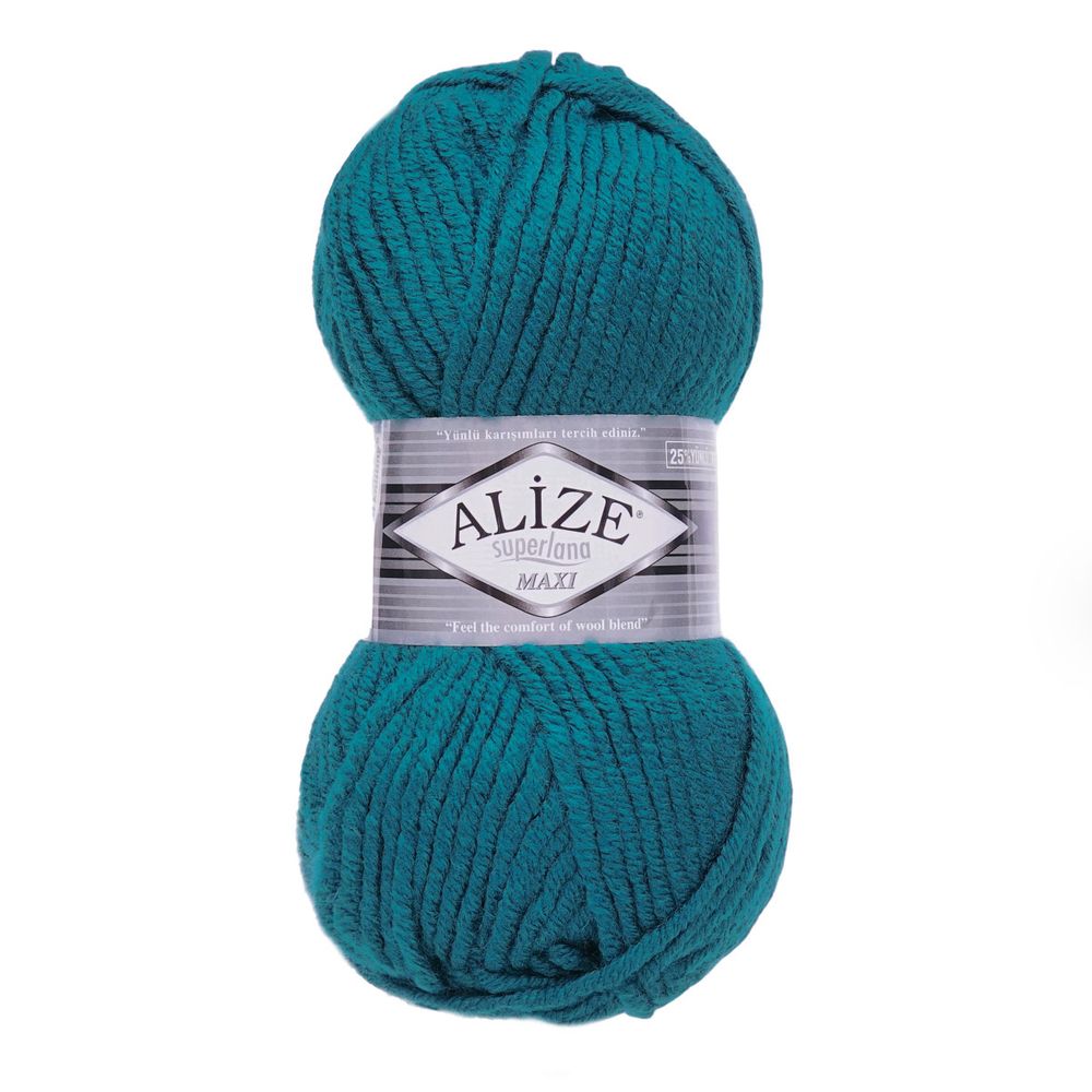 Пряжа Alize (Ализе) Superlana Maxi / уп.5 мот. по 100 г, 100м, 212 морская волна A