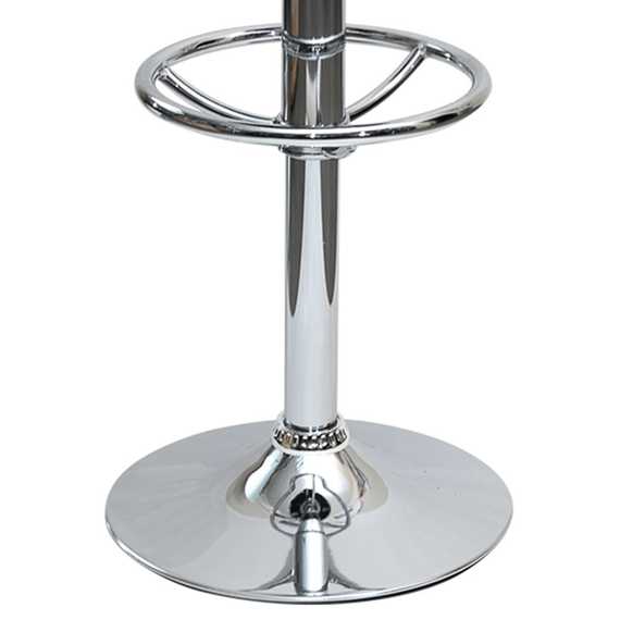 Барный стул Barneo N-128 Camp / Chrome / PU черная кожа /(10*10/385)