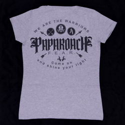 Футболка женская Papa Roach Fear серая (028)