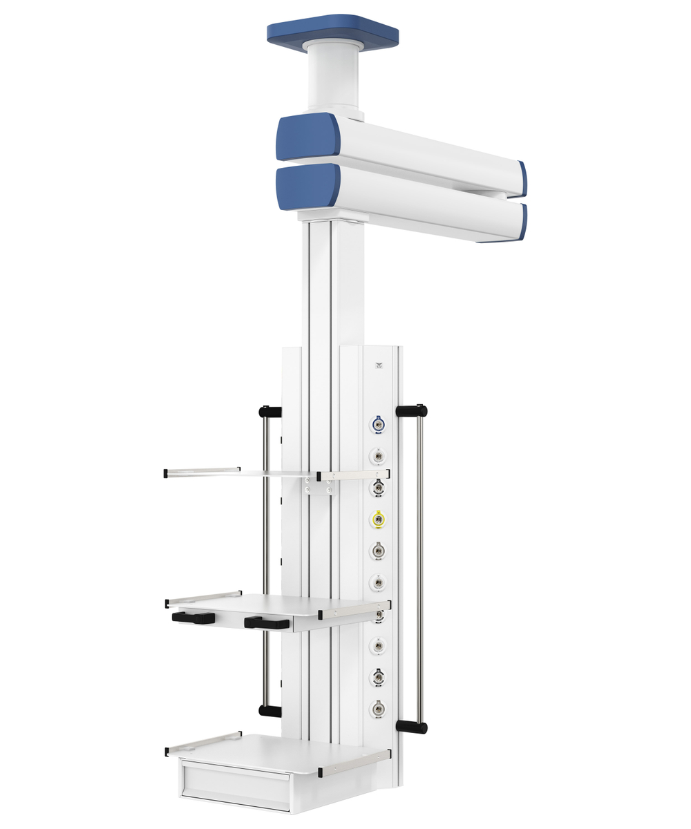 Потолочная медицинская консоль CADUCEUS C2-V двухплечевая