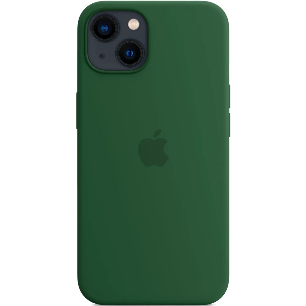 Силиконовый чехол с поддержкой MagSafe Apple Silicone Case для iPhone 13, Clover (Зеленый клевер)