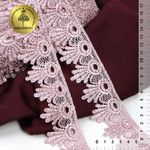 Кружево гипюр (плетёное) 45 мм / 13.25 метра, TBY.1681E, N6615 розовая пудра, Kruzhevo