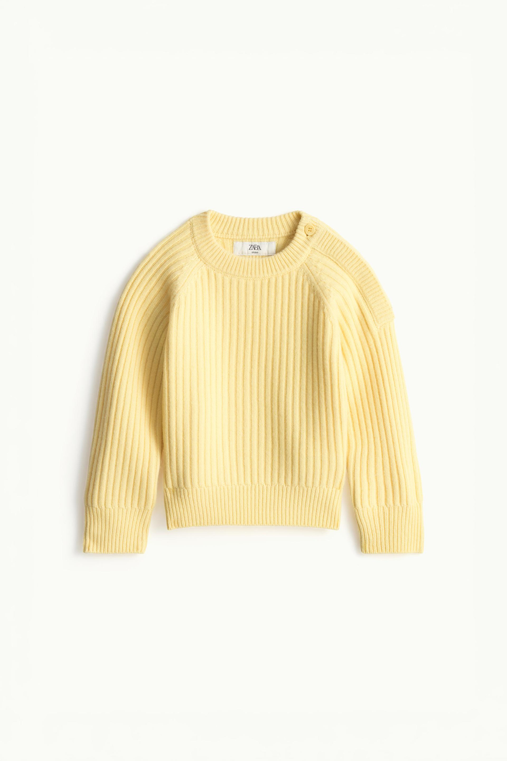 ZARA СВИТЕР ИЗ 100% ШЕРСТИ - LIMITED EDITION, ЖЕЛТЫЙ