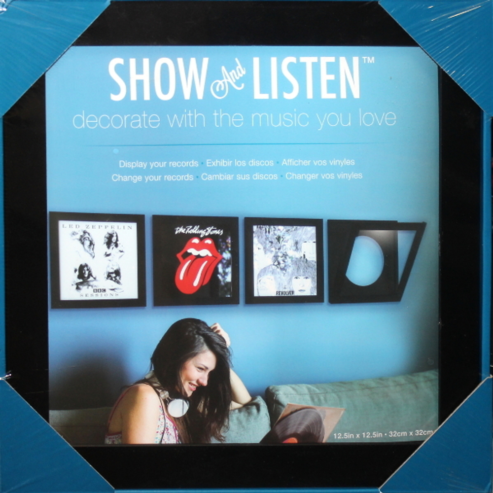 Настенная Рамка Для Виниловых Пластинок, Черная (Show & Listen)