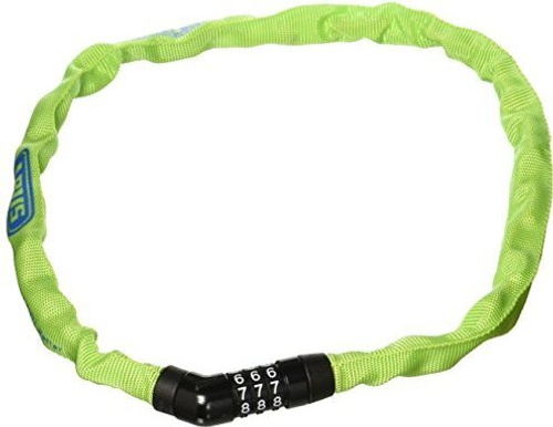 Замок 05-0072480 вело цепь на коде 3х разр 4804C/75см LM STEEL-O-CHAIN 4мм, класс защиты 3/15 лаймовый ABUS