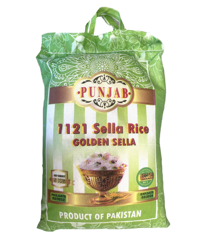 Рис Punjab Golden Sella Basmati пропаренный, 5 кг