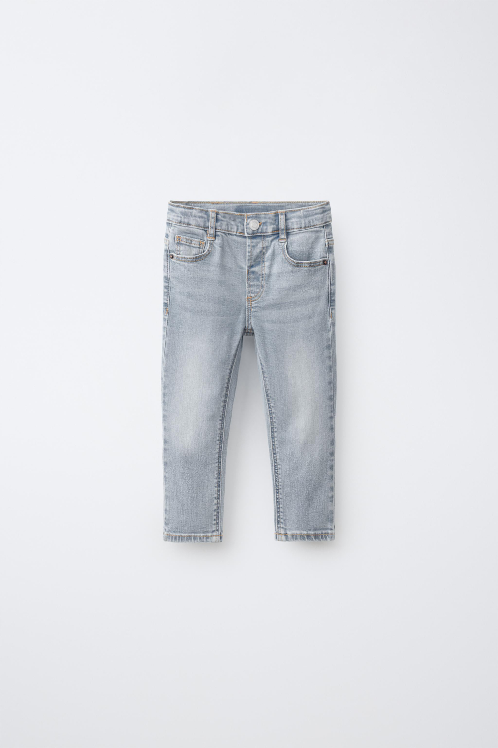 ZARA БАЗОВЫЕ ДЖИНСЫ СКИННИ, ВЫЦВЕТШИЙ СИНИЙ