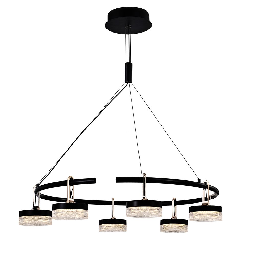 Люстра P0855-6C black